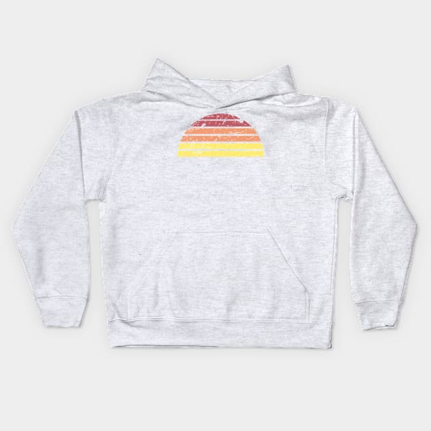 80s Sunset Kids Hoodie by GrumpyDog